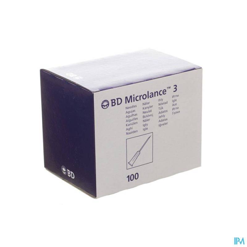 BD MICROLANCE 3 AIG.30G 1/2 RB 0,3X13MM JAUNE 100