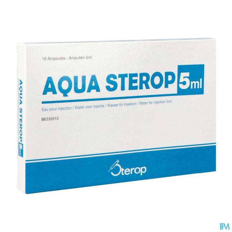 Aqua Sterop Pour Inj Solvens Amp 10 X 5ml