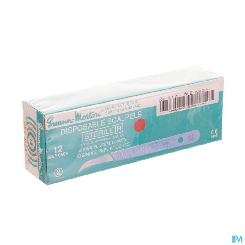 Scalpel S.m Disposable Steriel Nr12 10