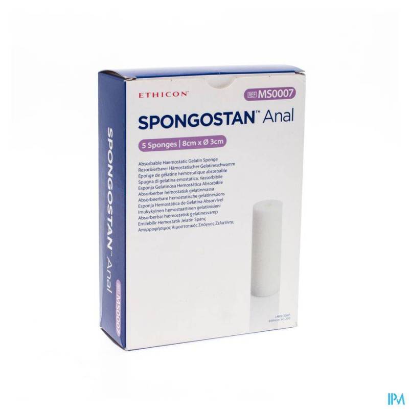 Spongostan Anaal Diam 80x30mm 5 Ms0007