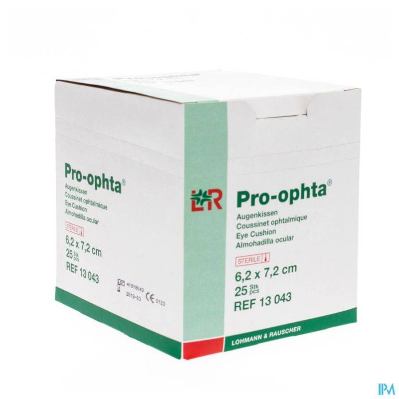 Pro-ophta Oogkussenkompres Ster 6,2x7,2cm 25 13043