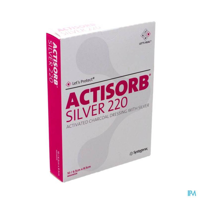 ACTISORB SILVER 220 CP 9,5X 6,5CM 10 MAS065DE