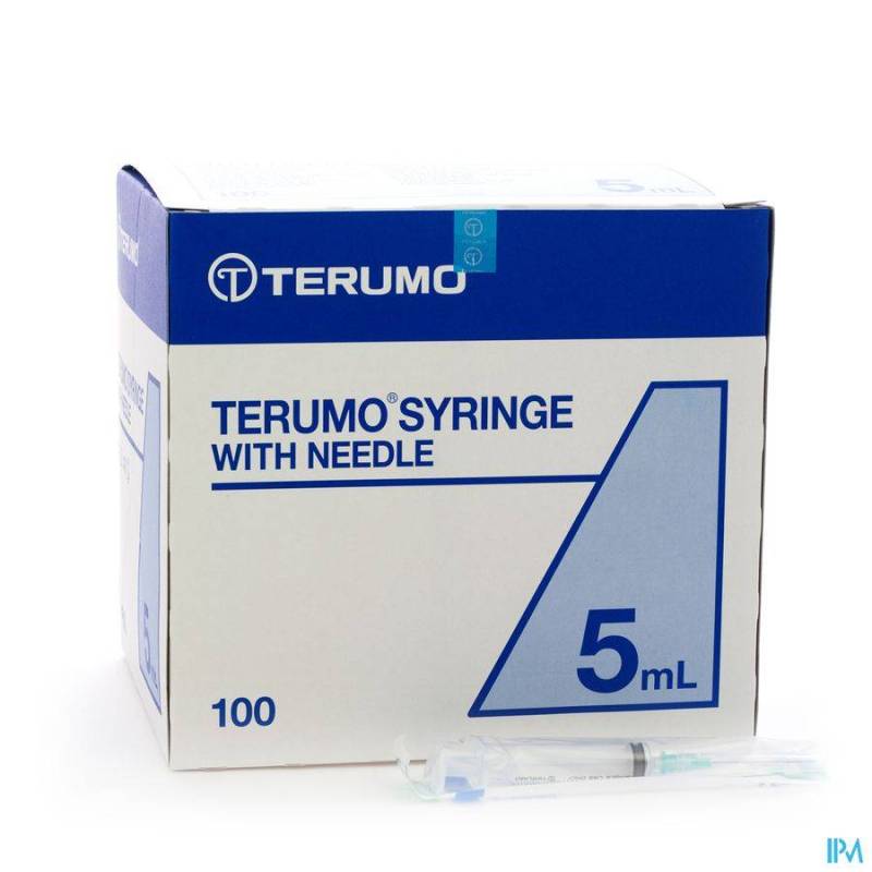 TERUMO SERINGUE+AIGUILLE 21G 1 1/2 TB 5ML VERT 100