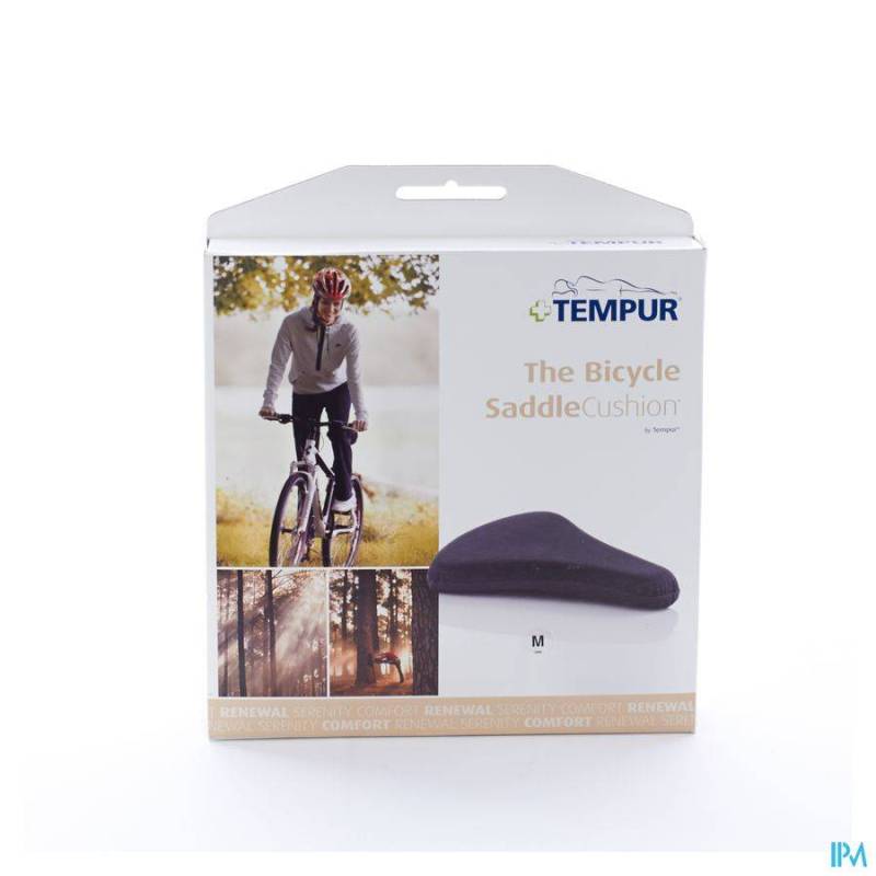 Tempur Fietszadel 27x25cm Zwart M