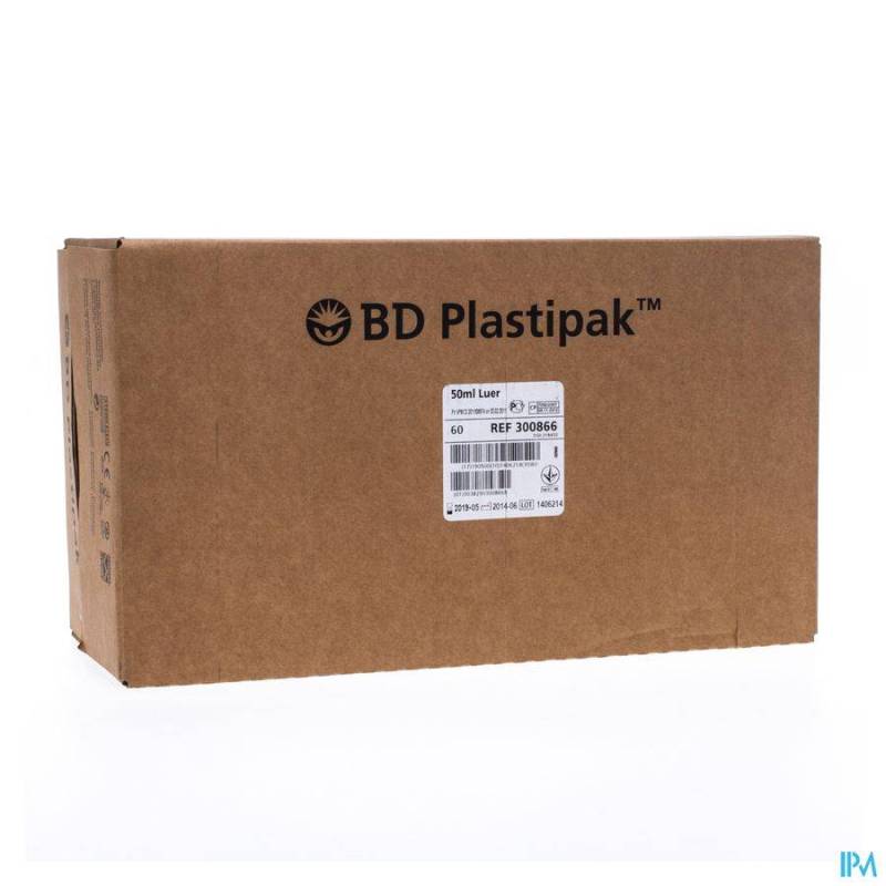 BD PLASTIPAK SERINGUE LUER 50-60ML 60 300866