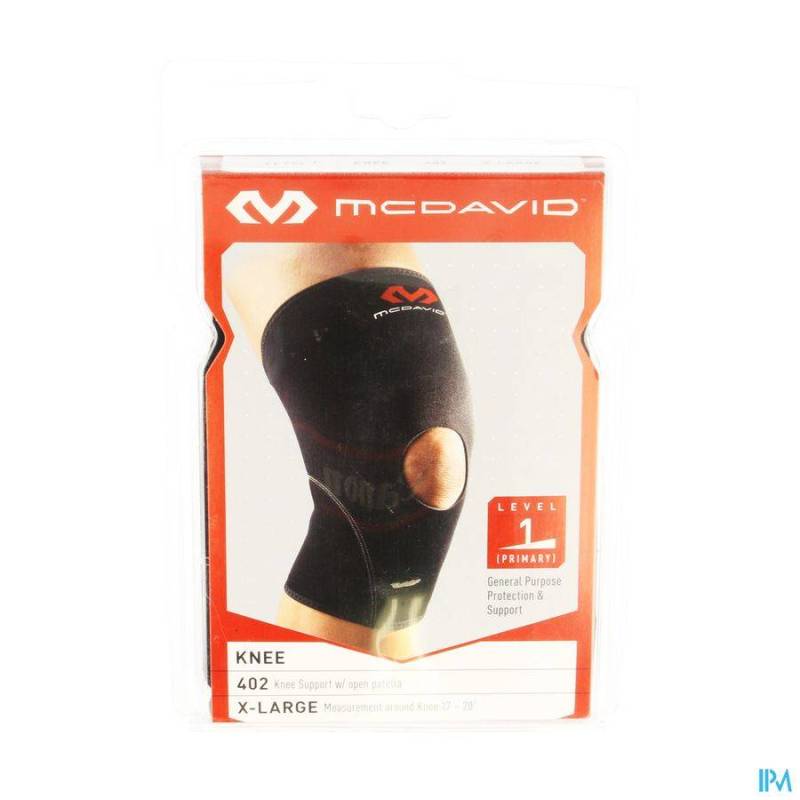 Mcdavid Knee Supp.open Patella Black/scarl. Xl 402