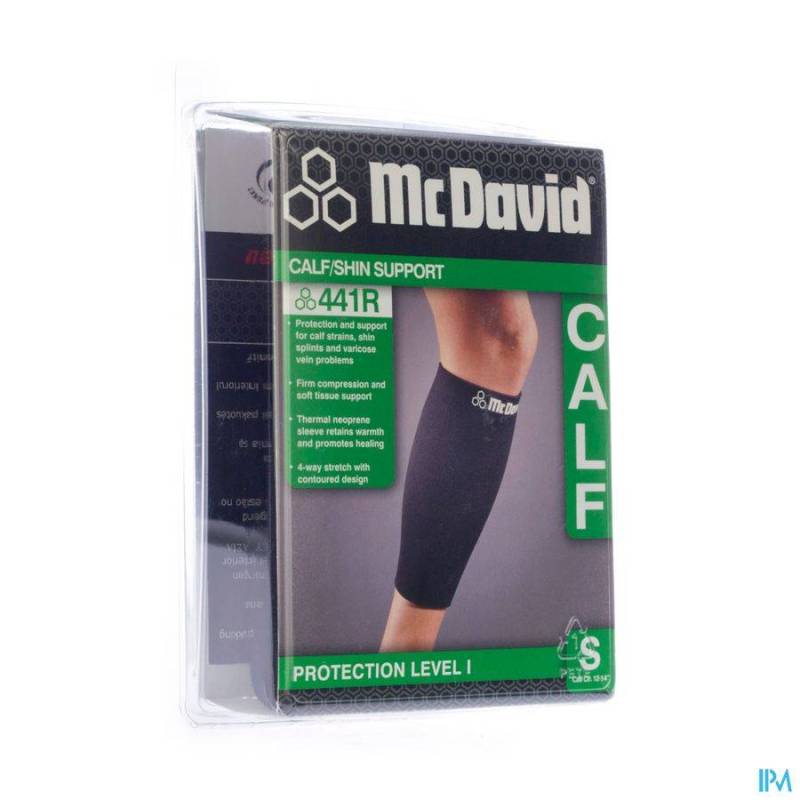 Mcdavid Del Calf Support Black/scarlet S 441