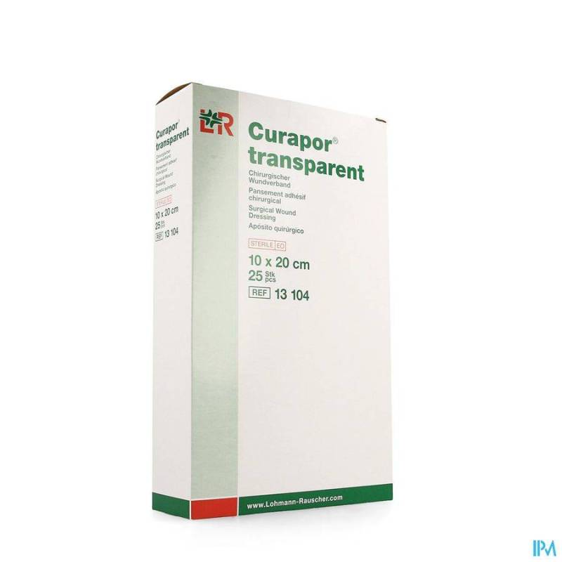 Curapor Transparant Steriel 10cmx20cm 25 13104