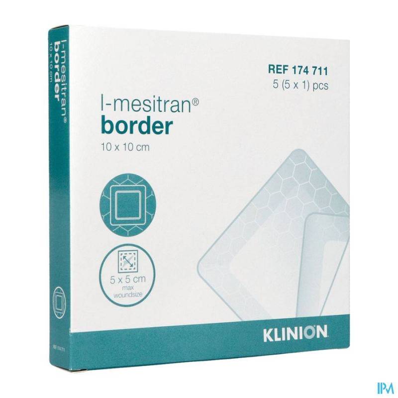 L-MESITRAN COMPRESSE BORDER 10X10CM 5