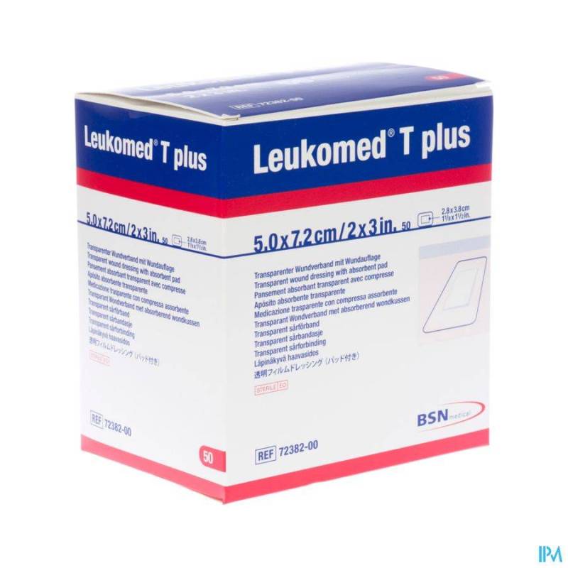 LEUKOMED T PLUS PANS STERIL 7,2CMX 5CM 50 7238200