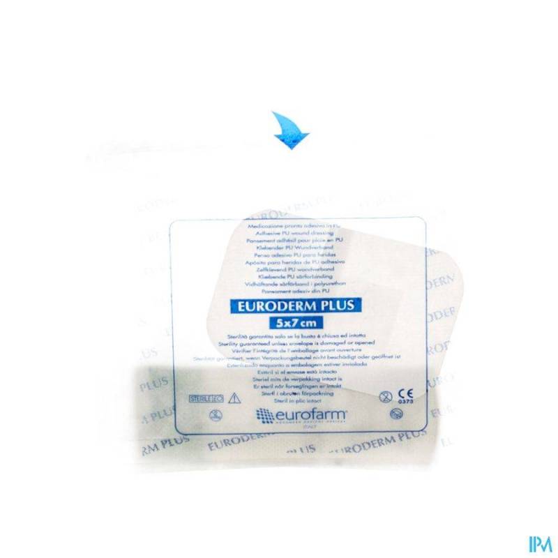 EURODERM PLUS 5X 7CM 1 PANSEMENT STERIL