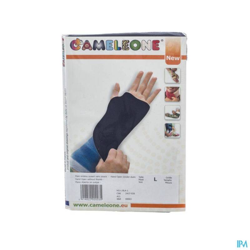 CAMELEONE MAIN OUVERT -POUCE NOIR L 1