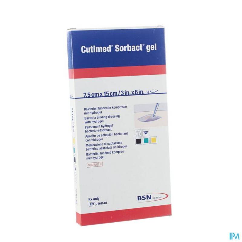 CUTIMED SORBACT GEL 7,5CMX15,0CM 10 7261101