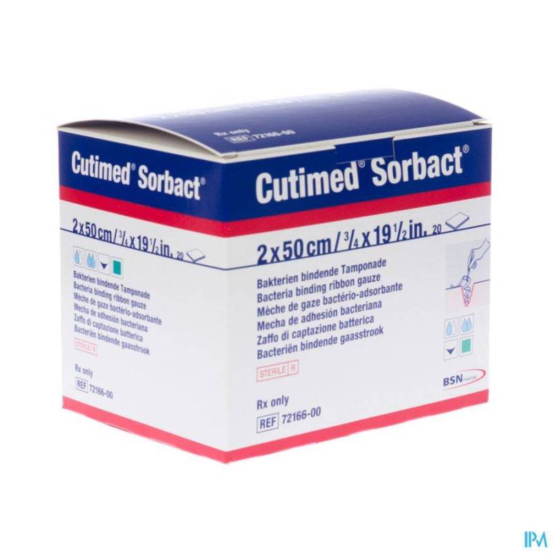 Cutimed Sorbact Gaasstrook 2x50cm 20 7216600