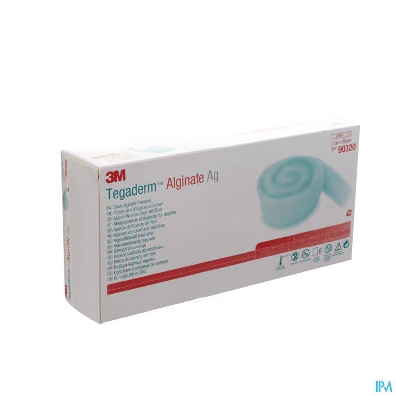 TEGADERM ALGINATE AG 3CMX30CM 10 90320