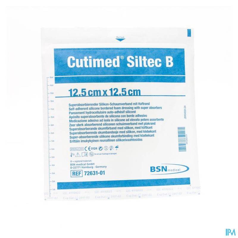 CUTIMED SILTEC B CP STERIL 12,5X12,5CM 1 7328401