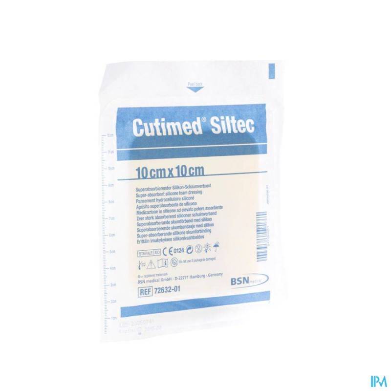 CUTIMED SILTEC CP STERIL 10,0X10,0CM 1 7328501