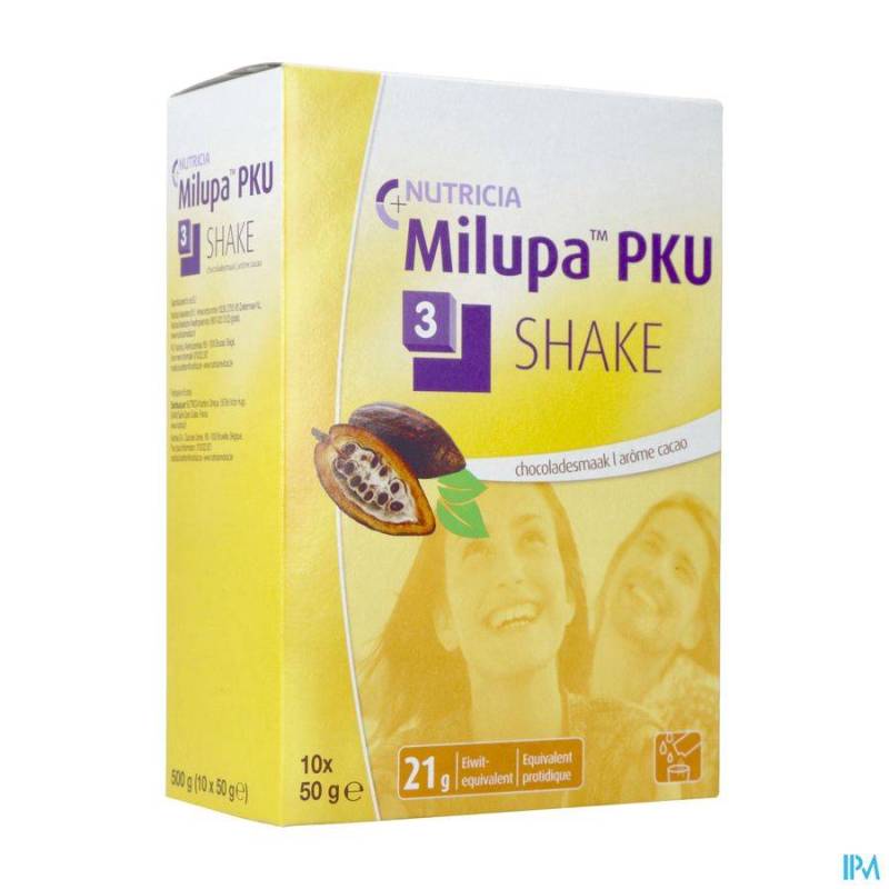 Pku 3 Shake Chocolade Zakje 10x50g