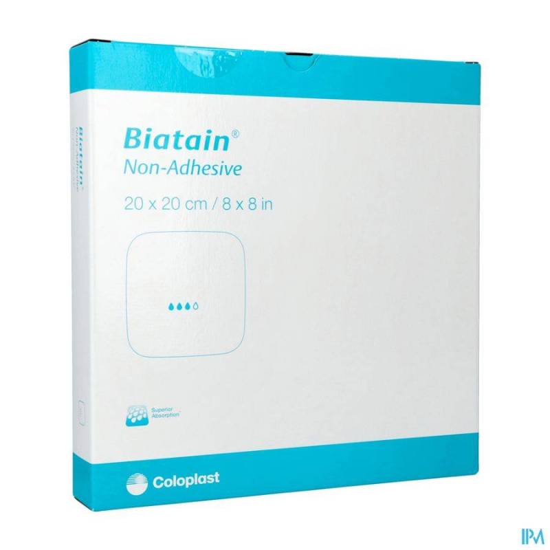 Biatain Schuimverband Niet Klevend 20,0x20,0cm 5 33416