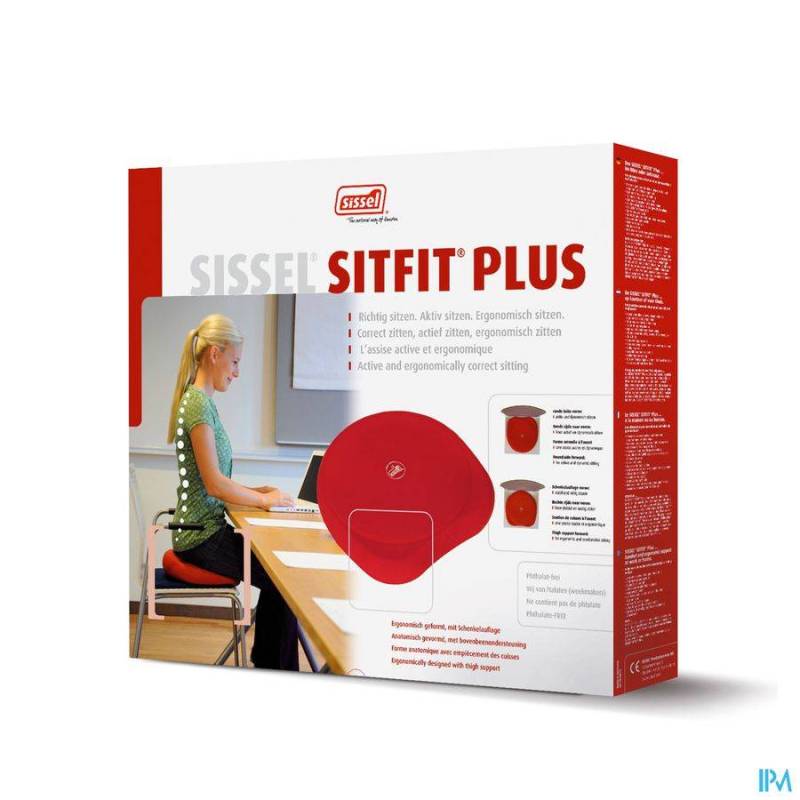 Sissel Sitfit Plus Zitkussen Rood + Pomp