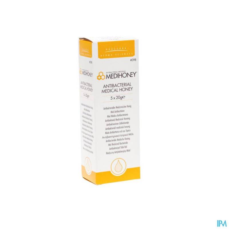 Medihoney Medische Honing A/bact. Gel Tube 5x20g