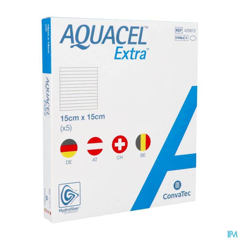 AQUACEL EXTRA PANS HYDROFIBER+RENF.FIBR.15X15CM 5