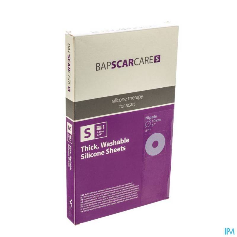 Bap Scar Care S Silicoonverb Tepel Adh 10cm 2 Paar