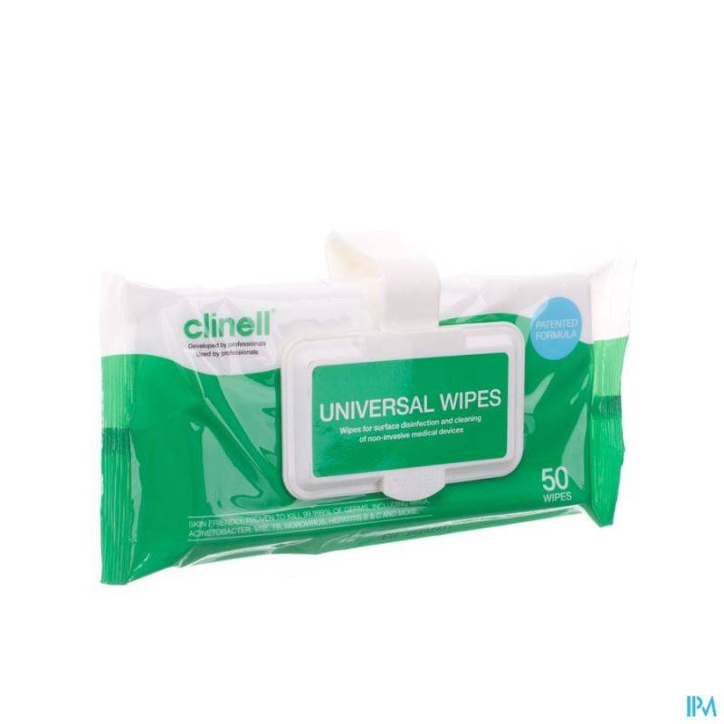 CLINELL UNIVERSAL WIPES CLIP PACK 50