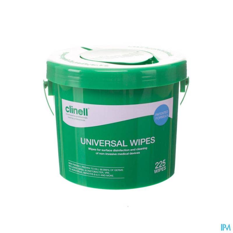 CLINELL UNIVERSAL WIPES BUCKET 225 PCS