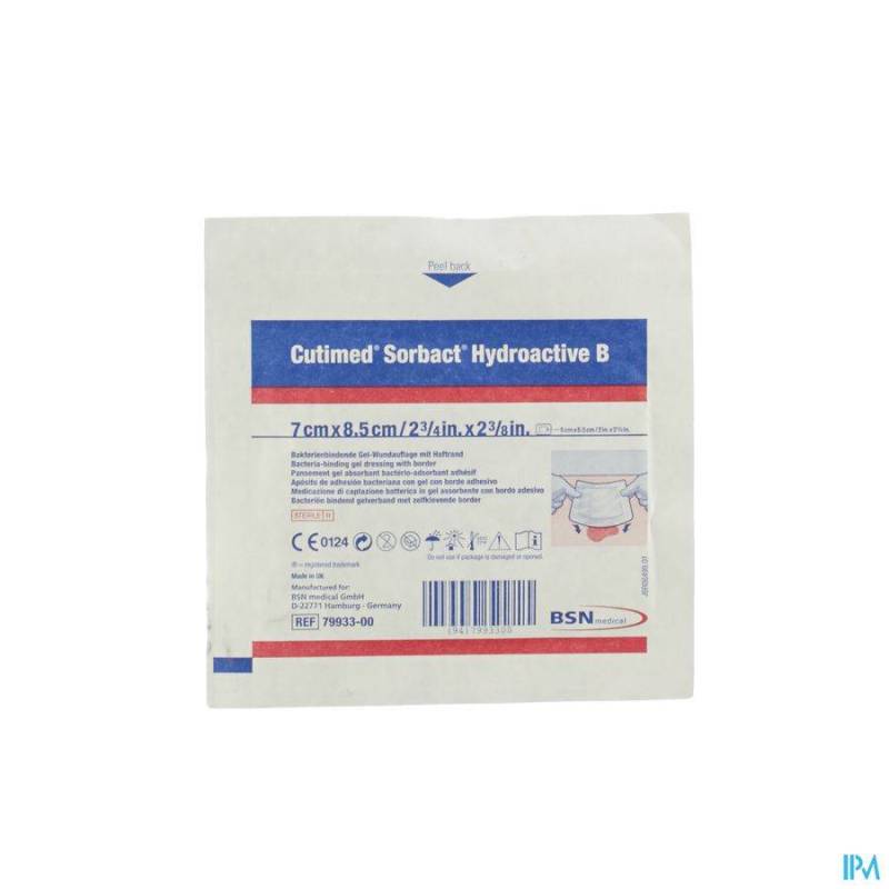 Cutimed Sorbact Hydroactive B 7x 8,5cm 1 7993300