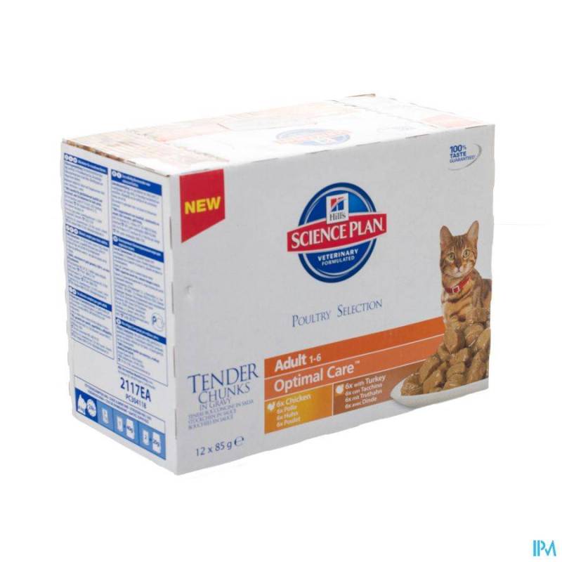 Hills Sc.plan Feline Adult Multip. Poultry 12x85g