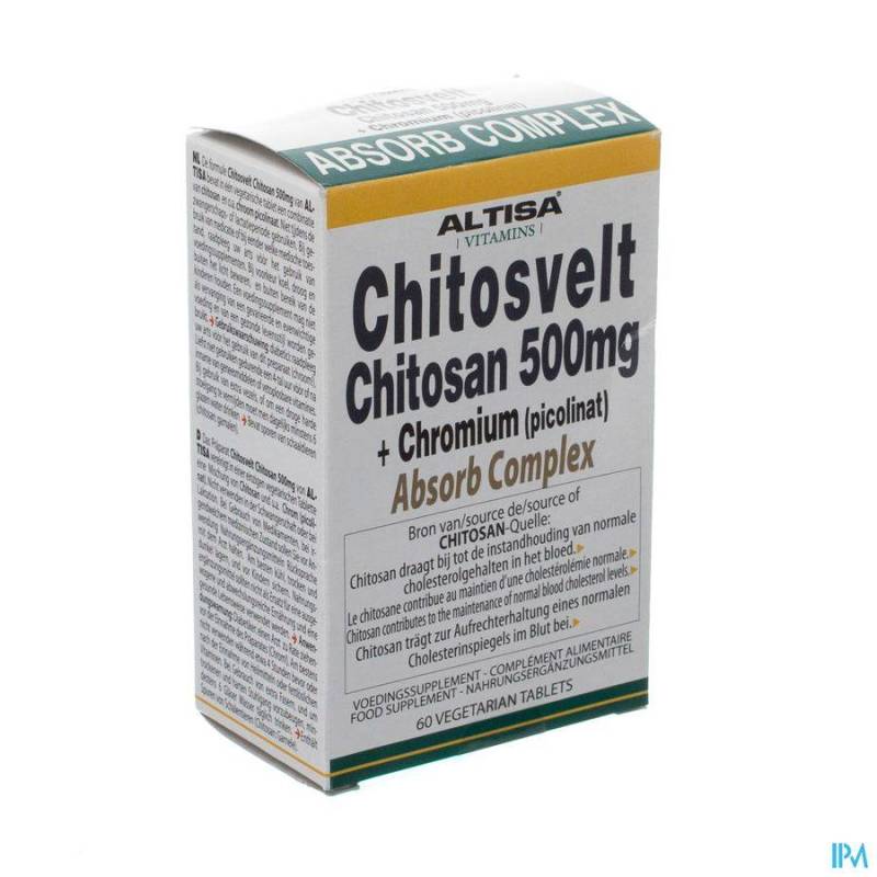 Altisa Chitosvelt Chitosan 500mg+chroom Tabl 60