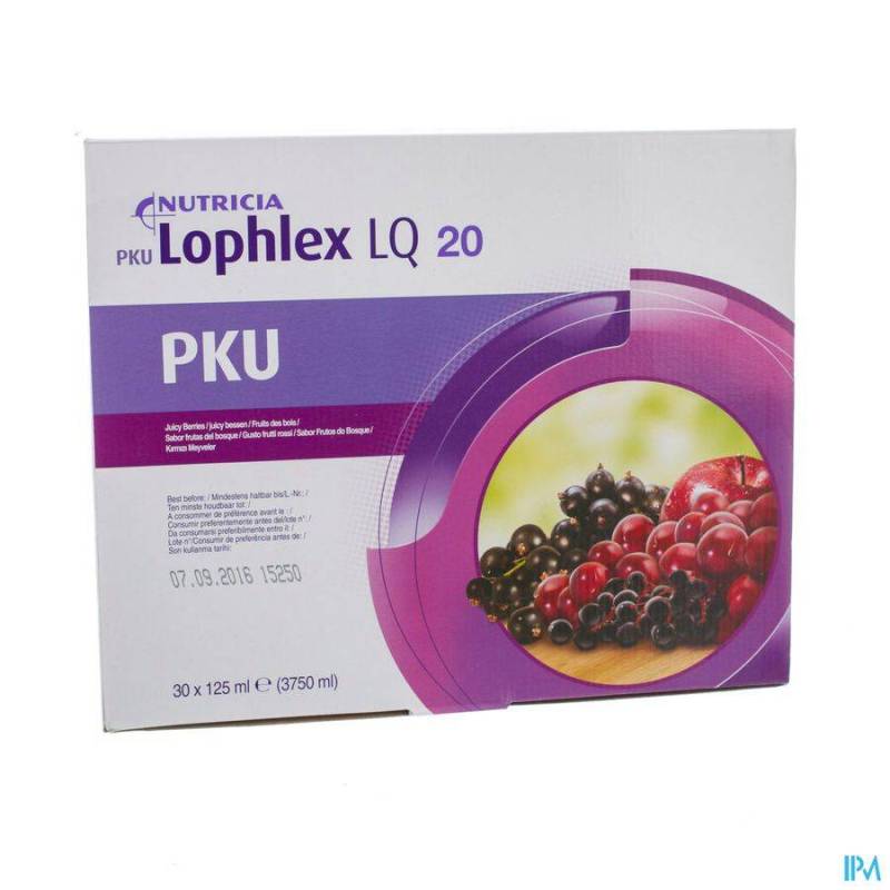 PKU LOPHLEX LQ 20 JUICY BOSVRUCHTEN 30X125ML