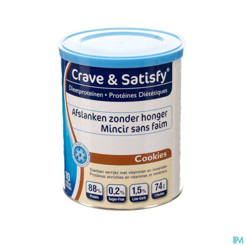 Crave en Satisfy Dieetproteinen Cookies 200g