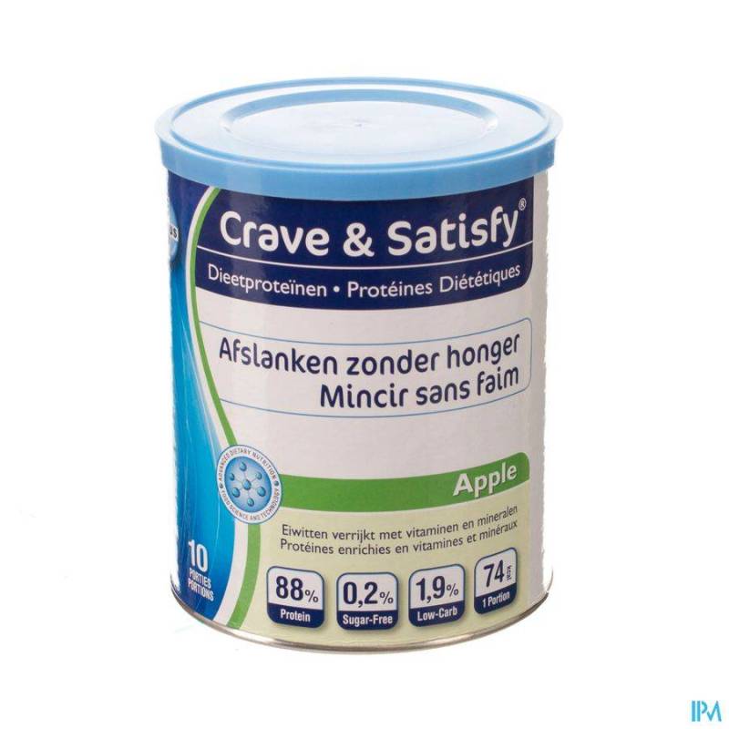 Crave en Satisfy Dieetproteinen Apple Pot 200g