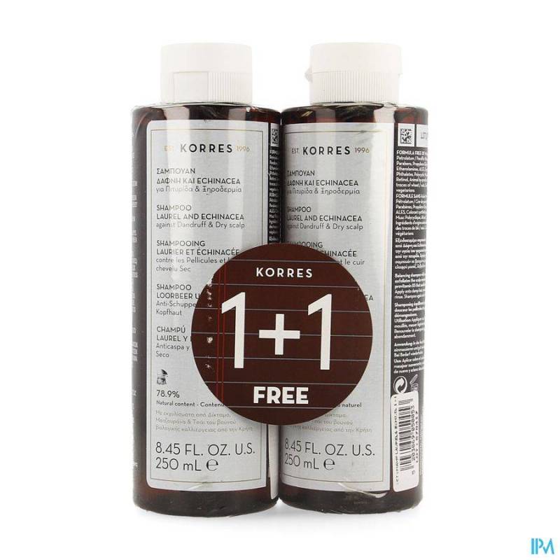 KORRES KH SH LAUREL&ECHINACEA 2X250ML PROMO