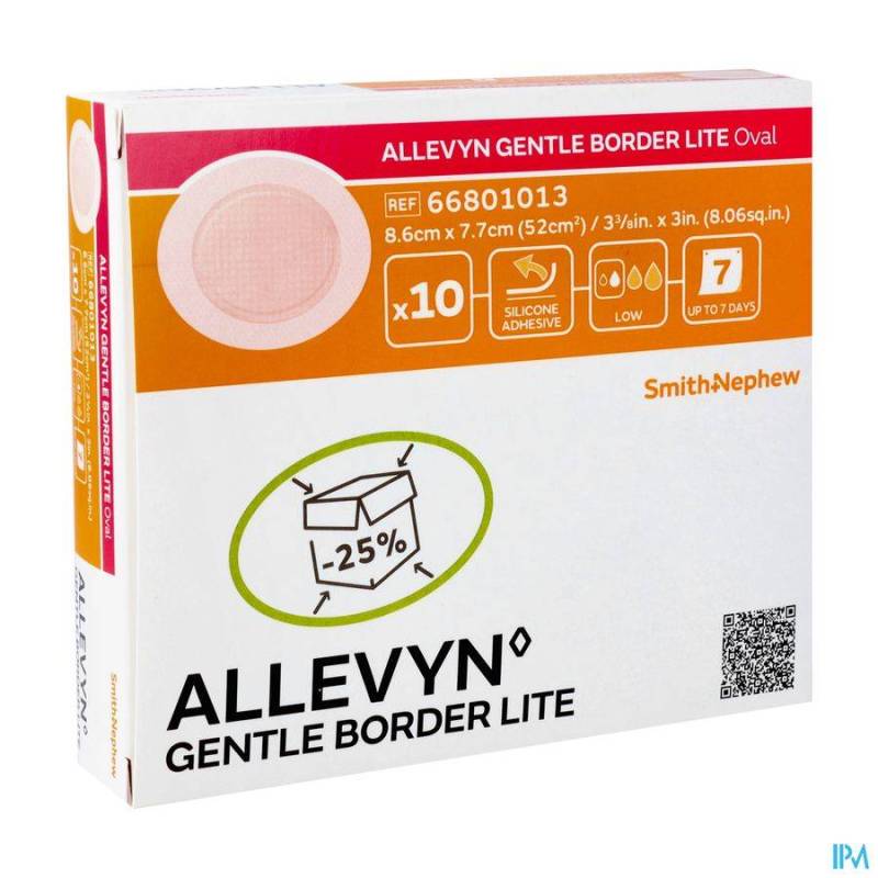 Allevyn Gentle Border Lite Ovaal Small 10 66801013