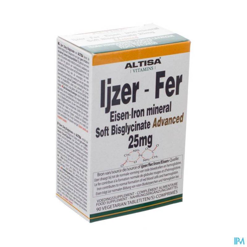 ALTISA FER BISGLYCINATE 25MG TABL 90