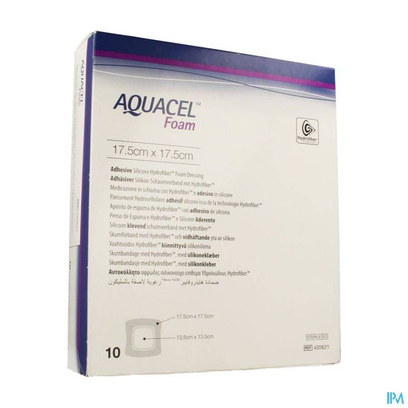 AQUACEL PANS MOUSSE ADH HYDROFIBER 17,5X17,5CM 10