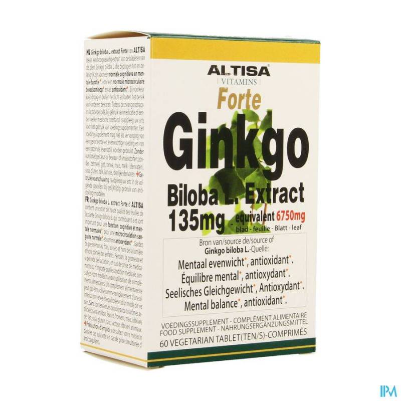 Altisa Ginkgo Biloba 135mg Comp 60