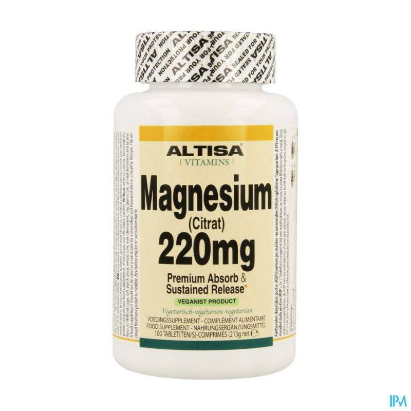 ALTISA MAGNESIUM CTRAT 220MG TR COMP 100