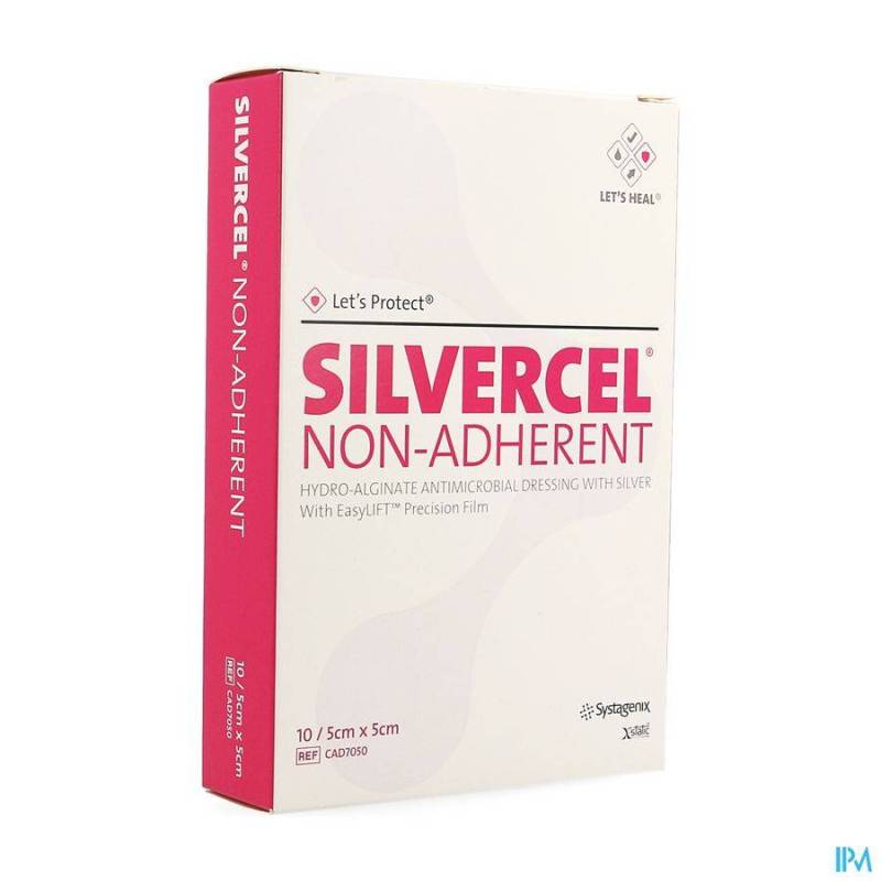 Silvercel Na Hydroalginaat Verb 5x5cm 10 Cad7050