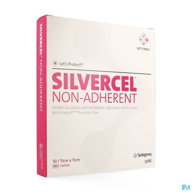 SILVERCEL NA PANS HYDROALGINATE 11X11CM 10 CAD7011