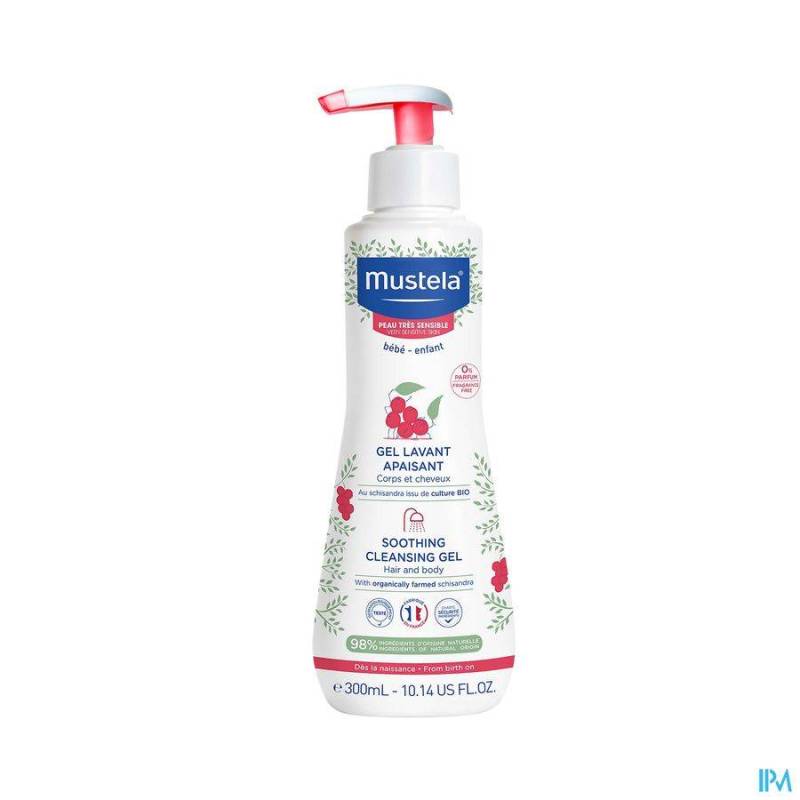 Mustela Verzachtende Reinigende Gel Zeer Gevoelige Huid 300ml