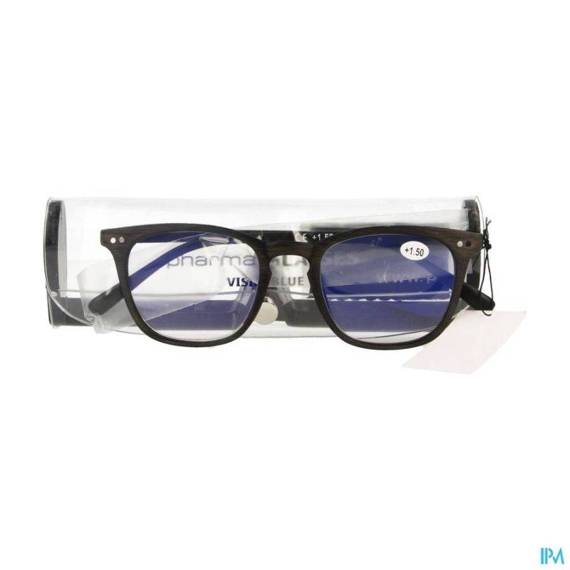 PHARMAGLASSES VISIONBLUE PC02 LEESBRIL +1.50 BROWN