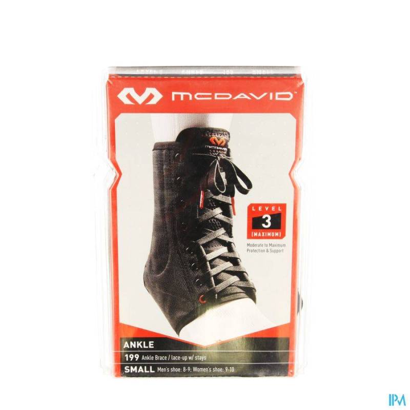 MCDAVID LIGHTWEIGHT ANKLE BRACE BLACK S 199