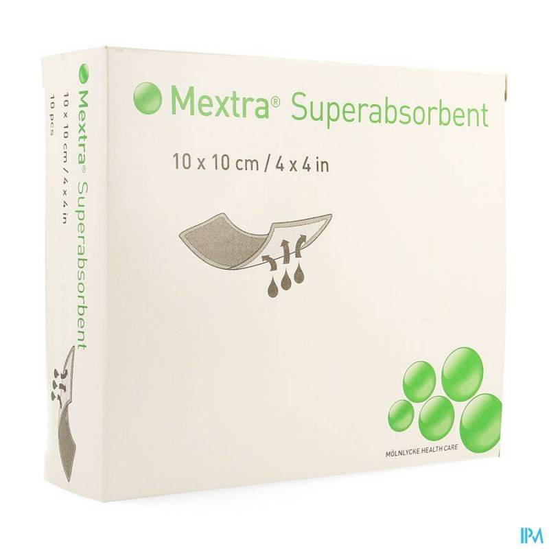 MEXTRA SUPERABSORBENT NF 10,0X10,0CM 10 610700