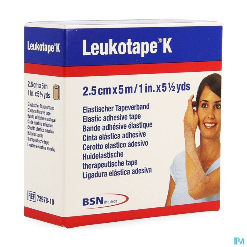 LEUKOTAPE K BANDE ADH ELAST CHAIR 2,5CMX5M 1