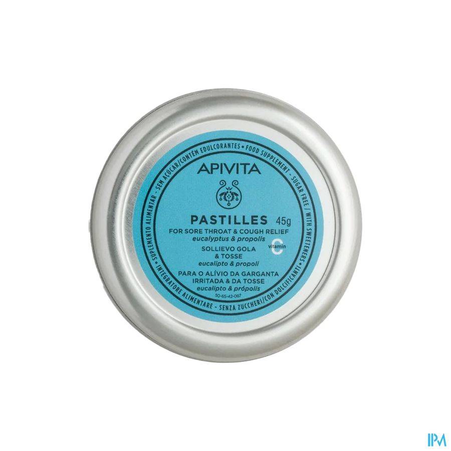 Apivita Pastilles Keelpijn&hoest Eucal.propol. 45g