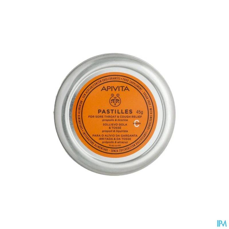 APIVITA PASTILLES GORGE&TOUX PROPOLIS REGLISSE 45G